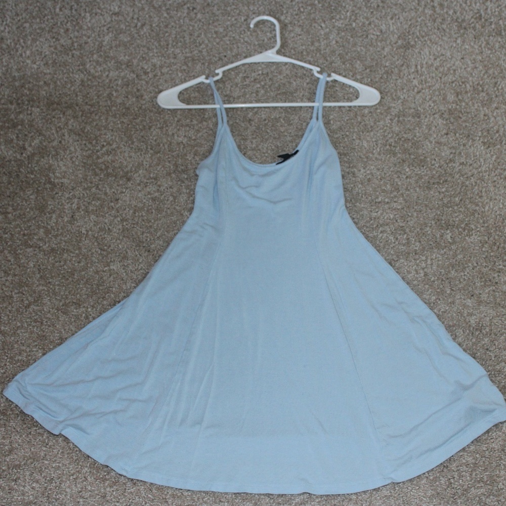 Light Blue Flare Mini Dress